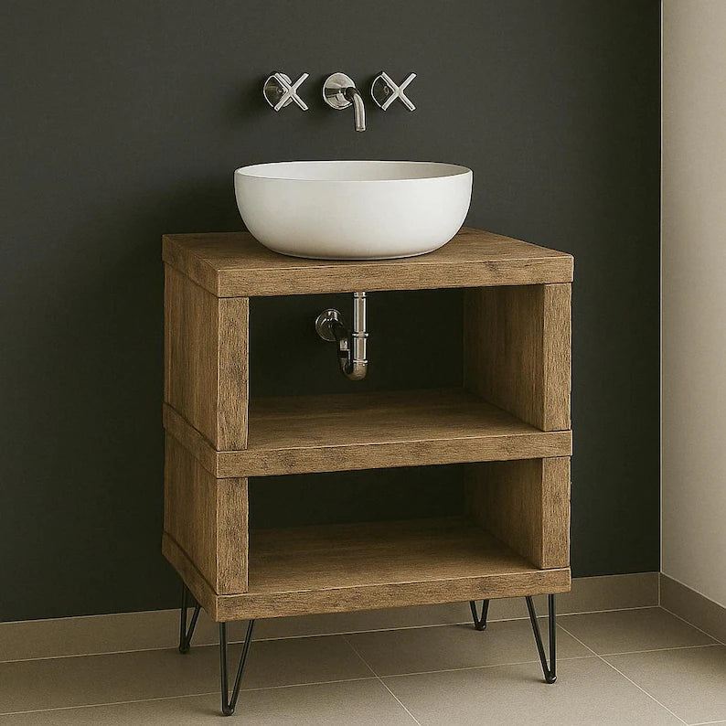 rustic hairpin freestanding washstand