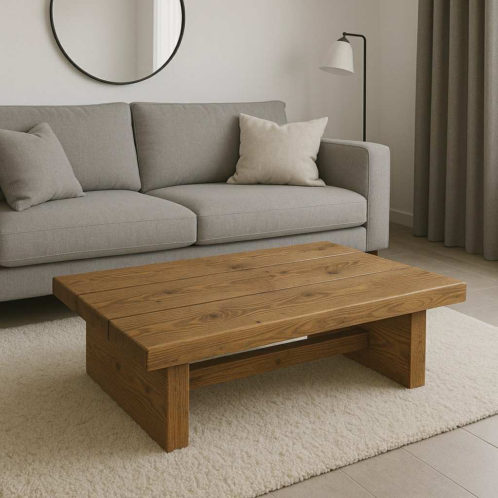 Three Beamed rustic Coffee table