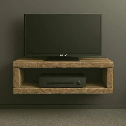 The small Floating thistle Tv Stand/  Solid Wood/ TV Cabinet/ Fully Assembled
