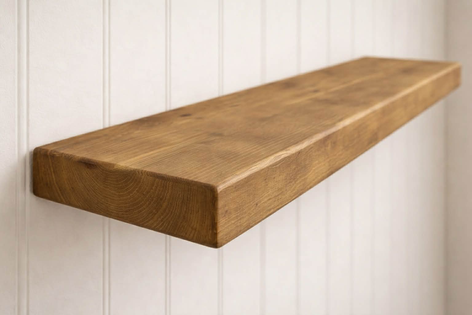 Solid rustic shelves with brackets