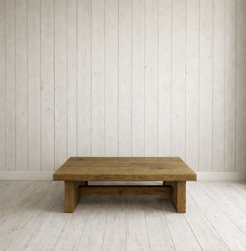 Three Beamed rustic Coffee table