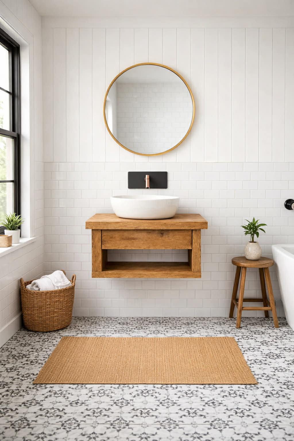 The milk house floating washstand