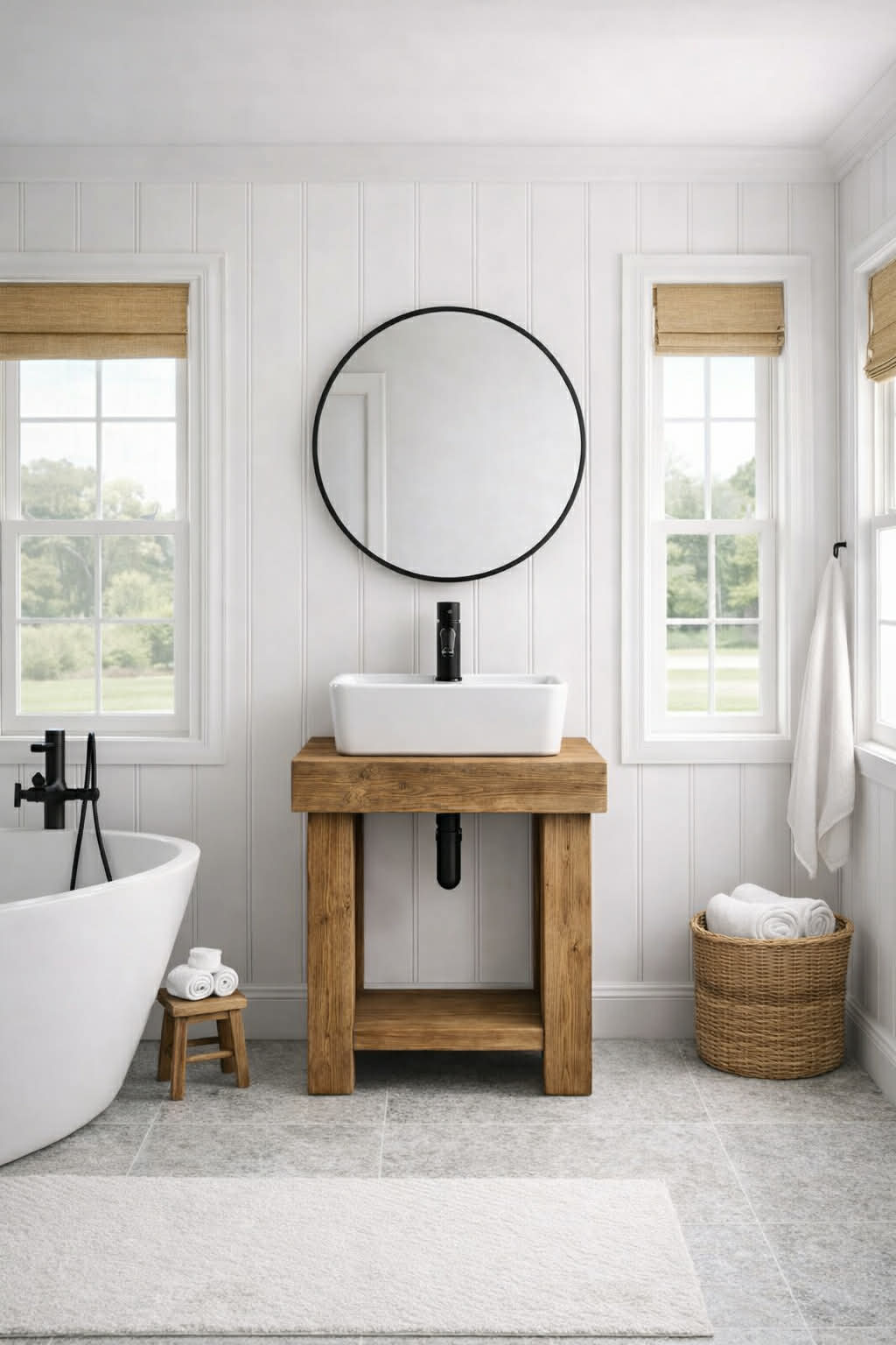 The beamed washstand