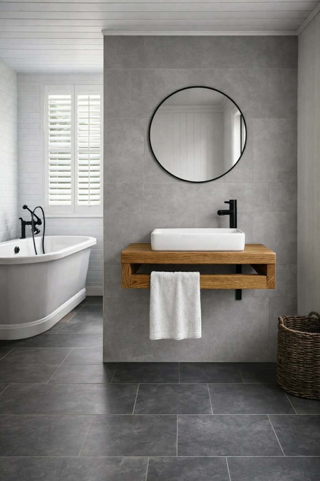 The Floating Beam Towel Rail Washstand