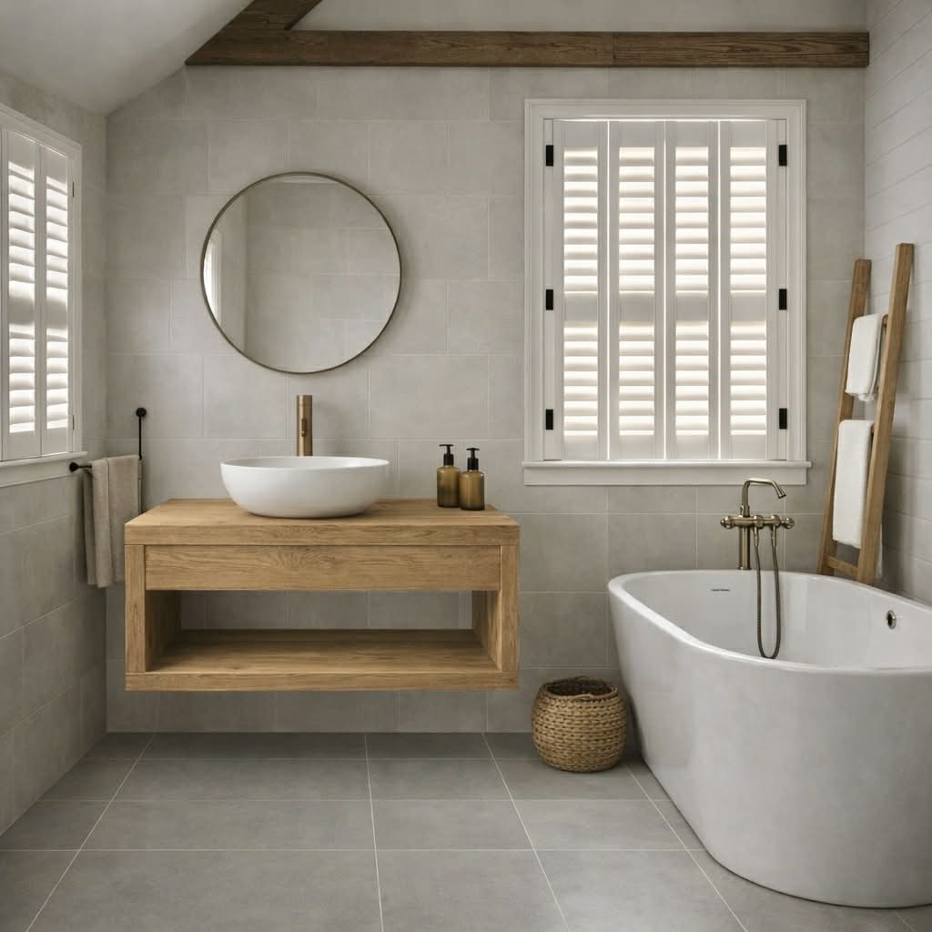 Floating kimmerage washstand