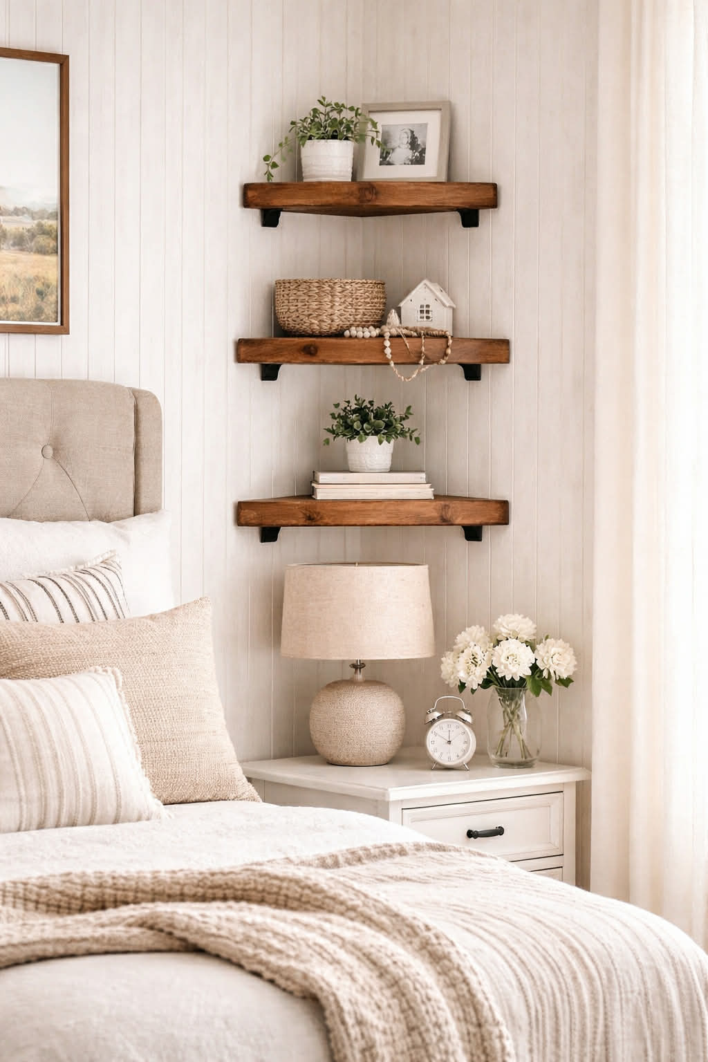 Solid beam corner shelves (3)