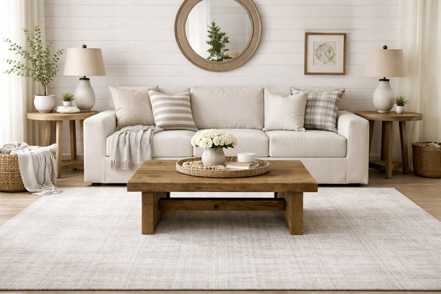 Three Beamed rustic Coffee table